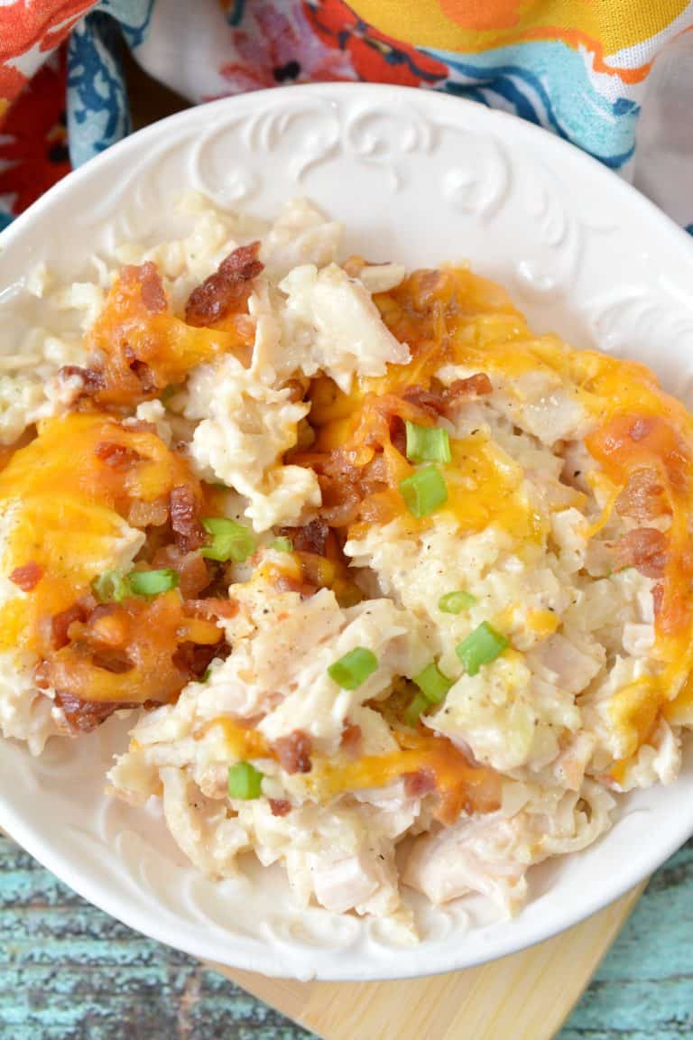 Creamy Cauliflower Chicken Casserole Easy Keto Casserole
