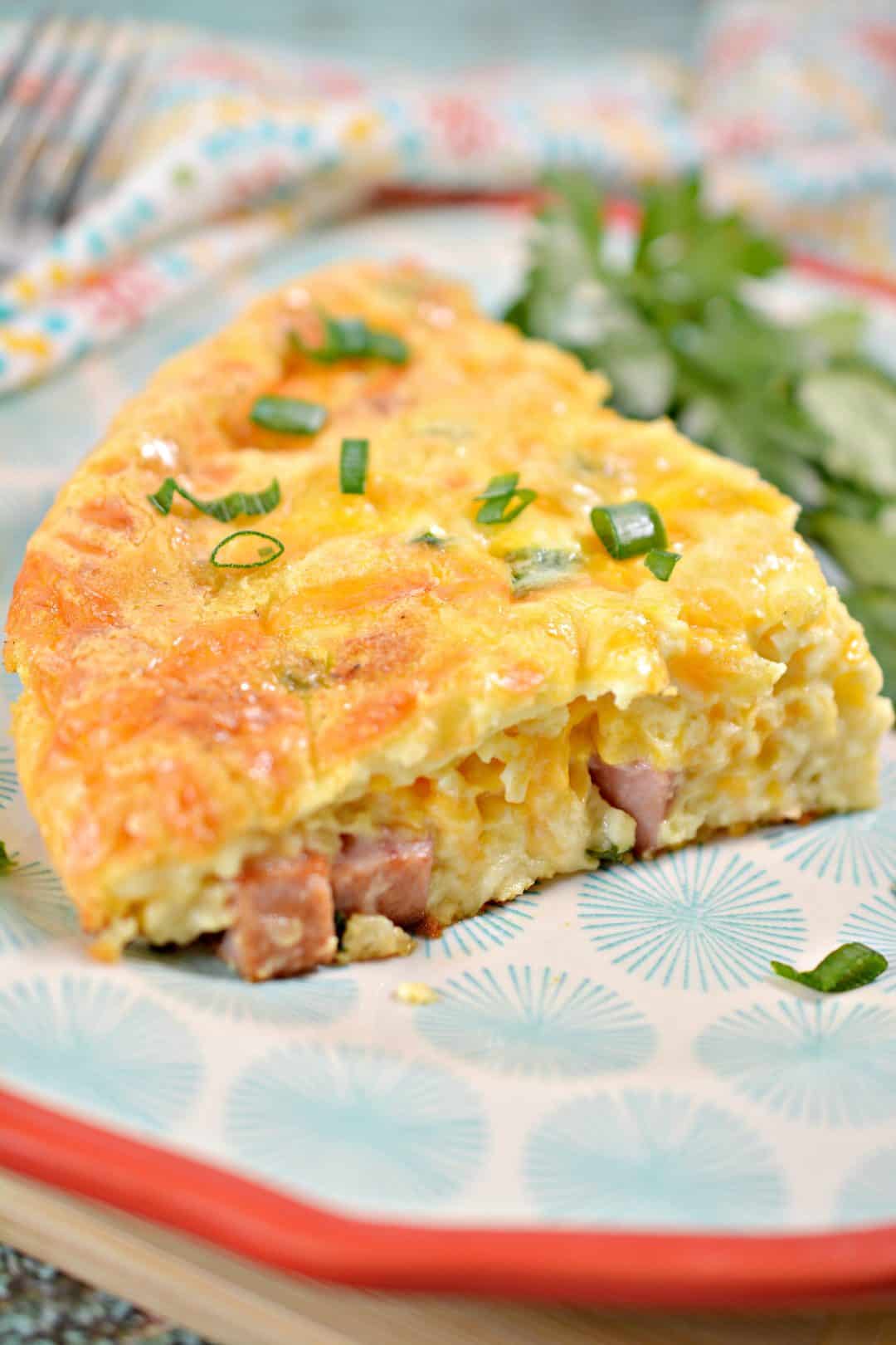 Ham and Cheese Crustless Quiche Easy Keto Quiche