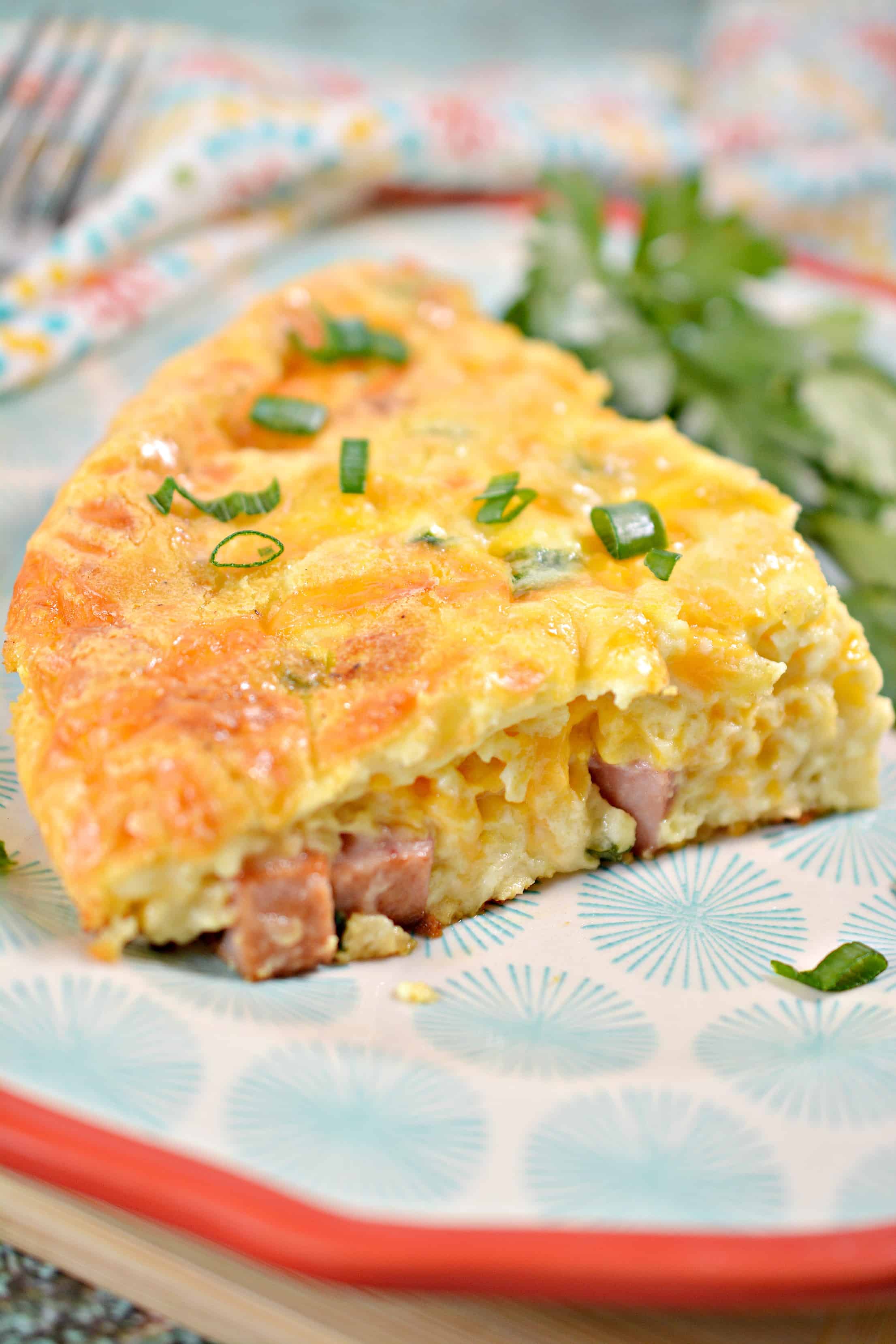 Crustless Quiche - Ham and Cheese