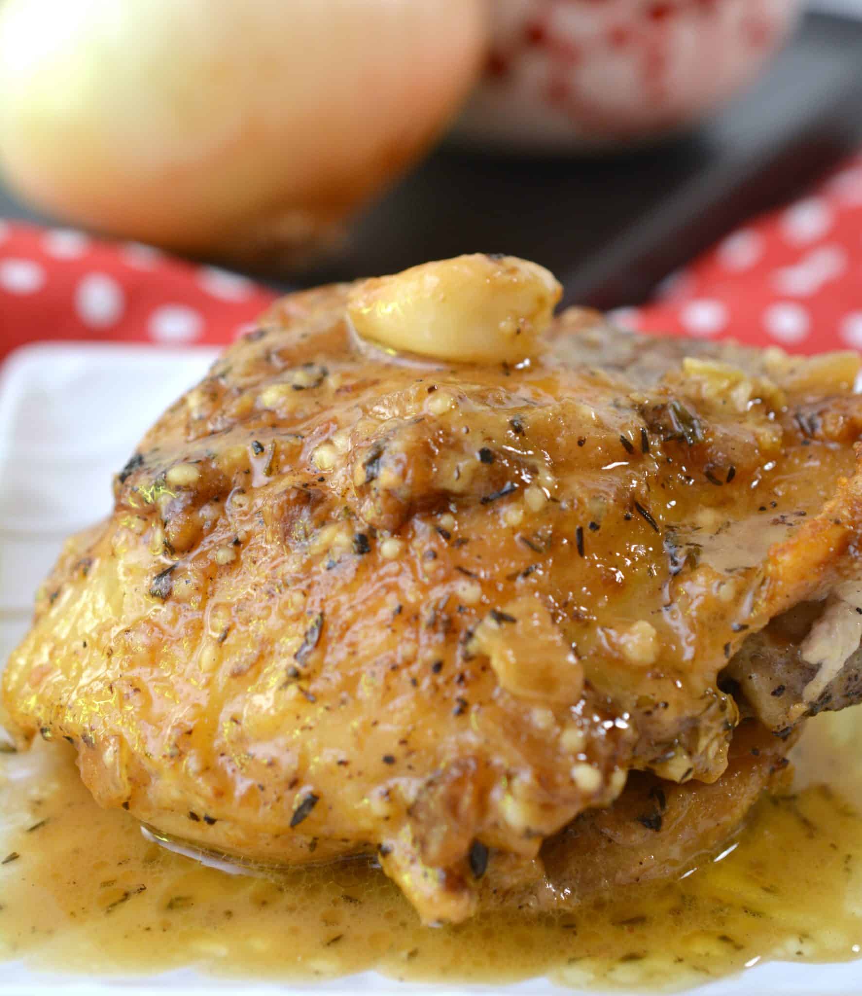 Garlic Roasted Chicken Thighs with Parmesan Gravy Keto Chicken