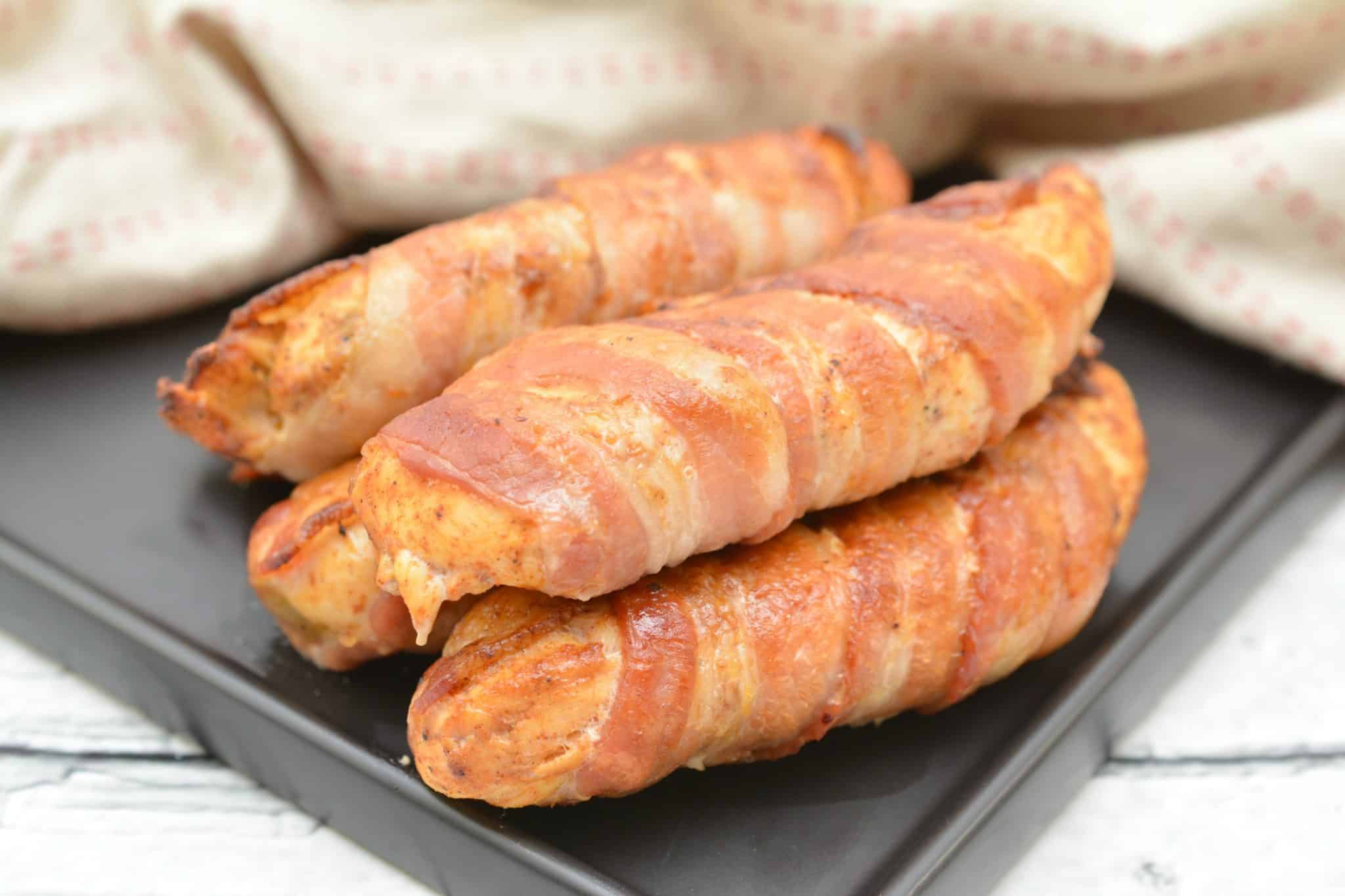 BBQ Bacon Wrapped Chicken Tenders Easy Keto Appetizer