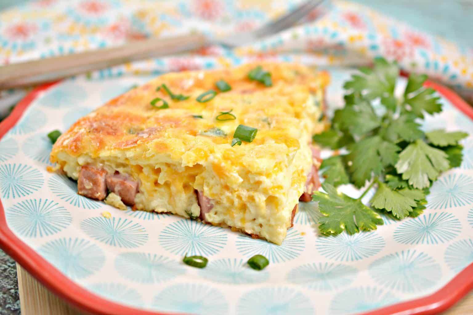 Ham and Cheese Crustless Quiche Easy Keto Quiche