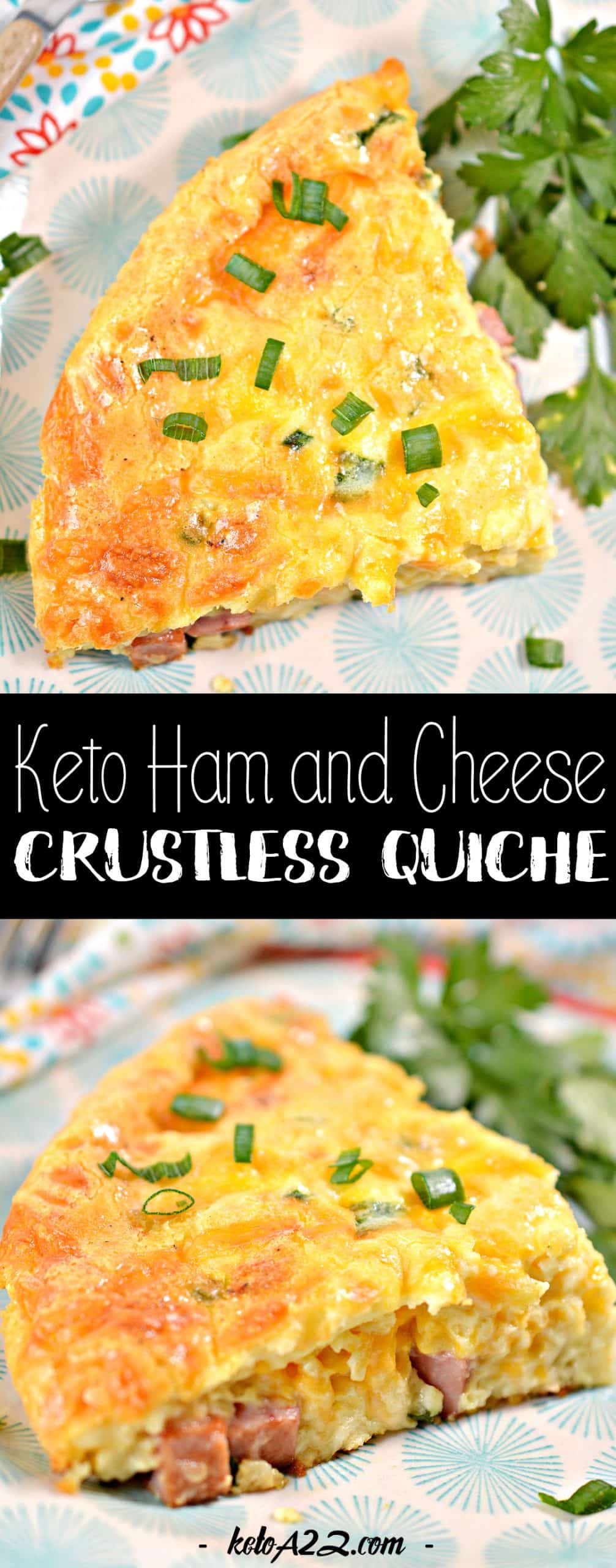 Ham and Cheese Crustless Quiche