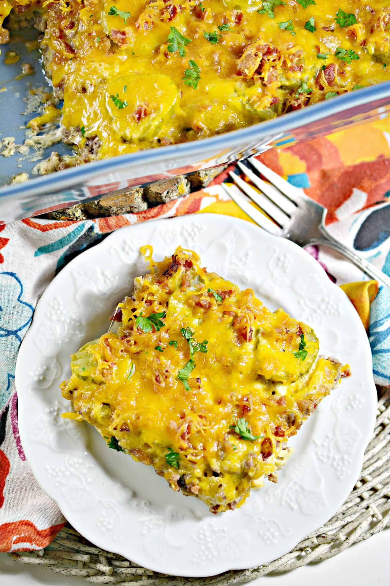 Bacon Cheeseburger Casserole CheekyKitchen