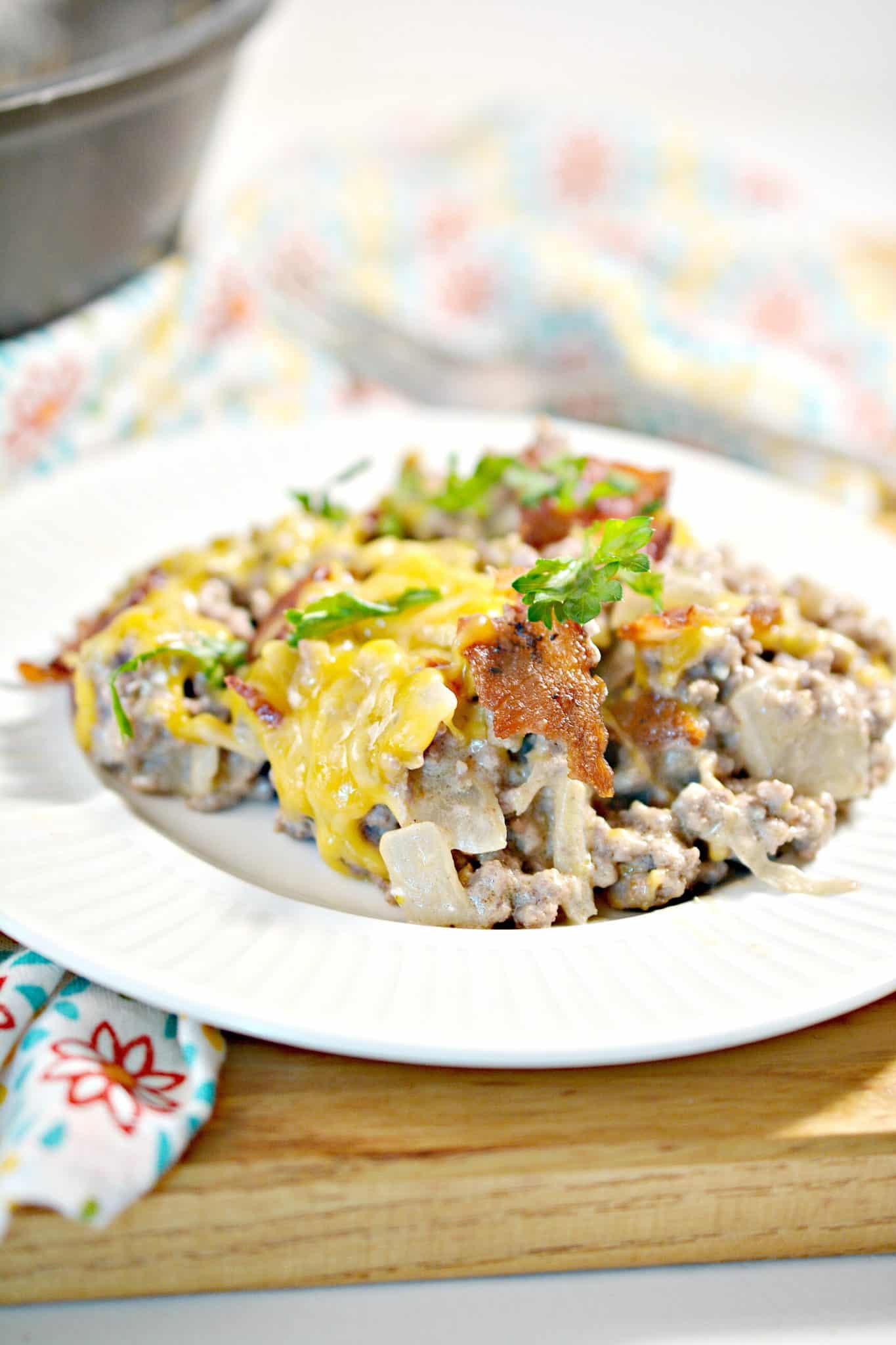 Bacon Cheeseburger Skillet CheekyKitchen