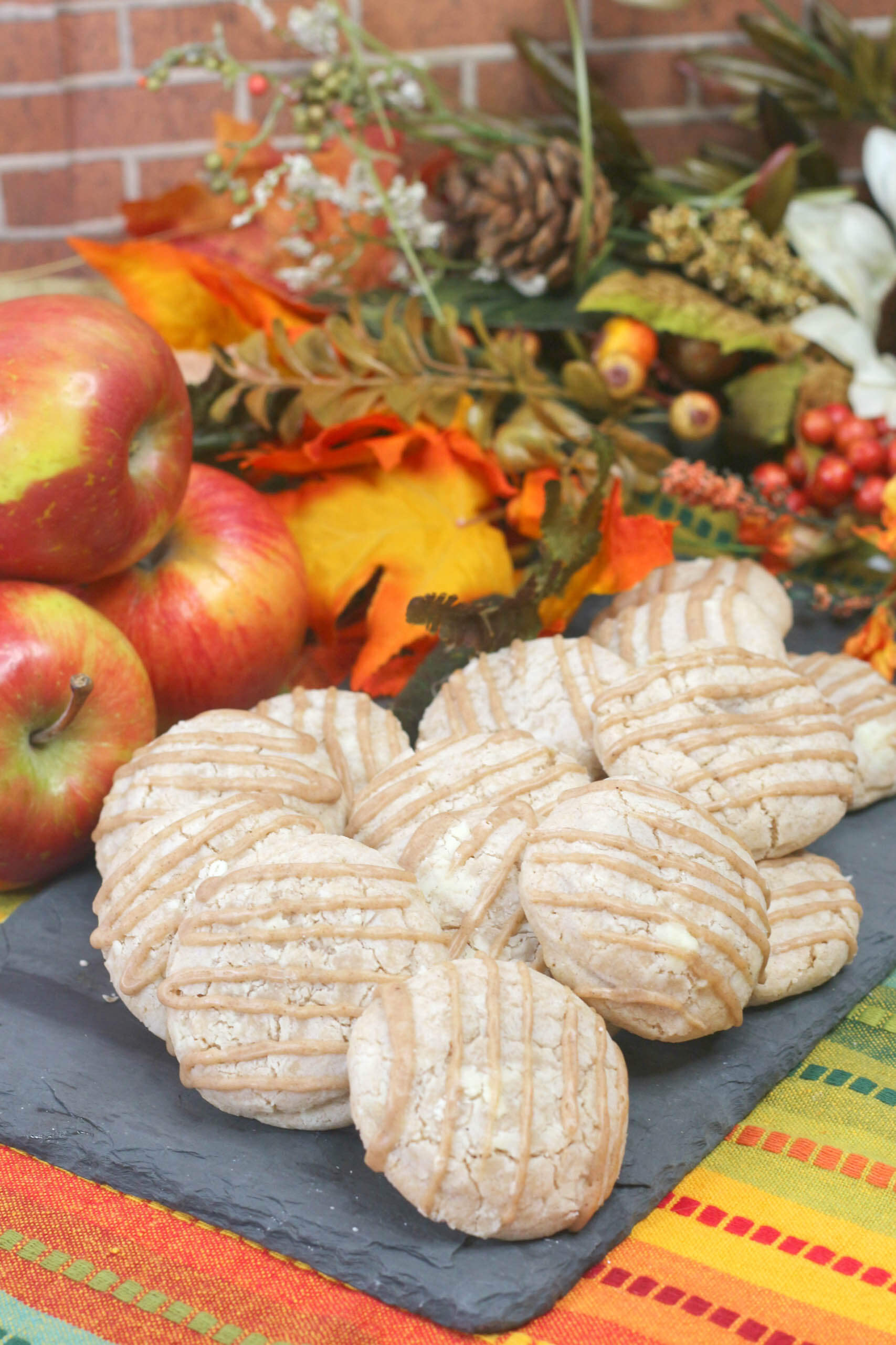 Apple Pie Spiced Cookies with Spiced Glaze