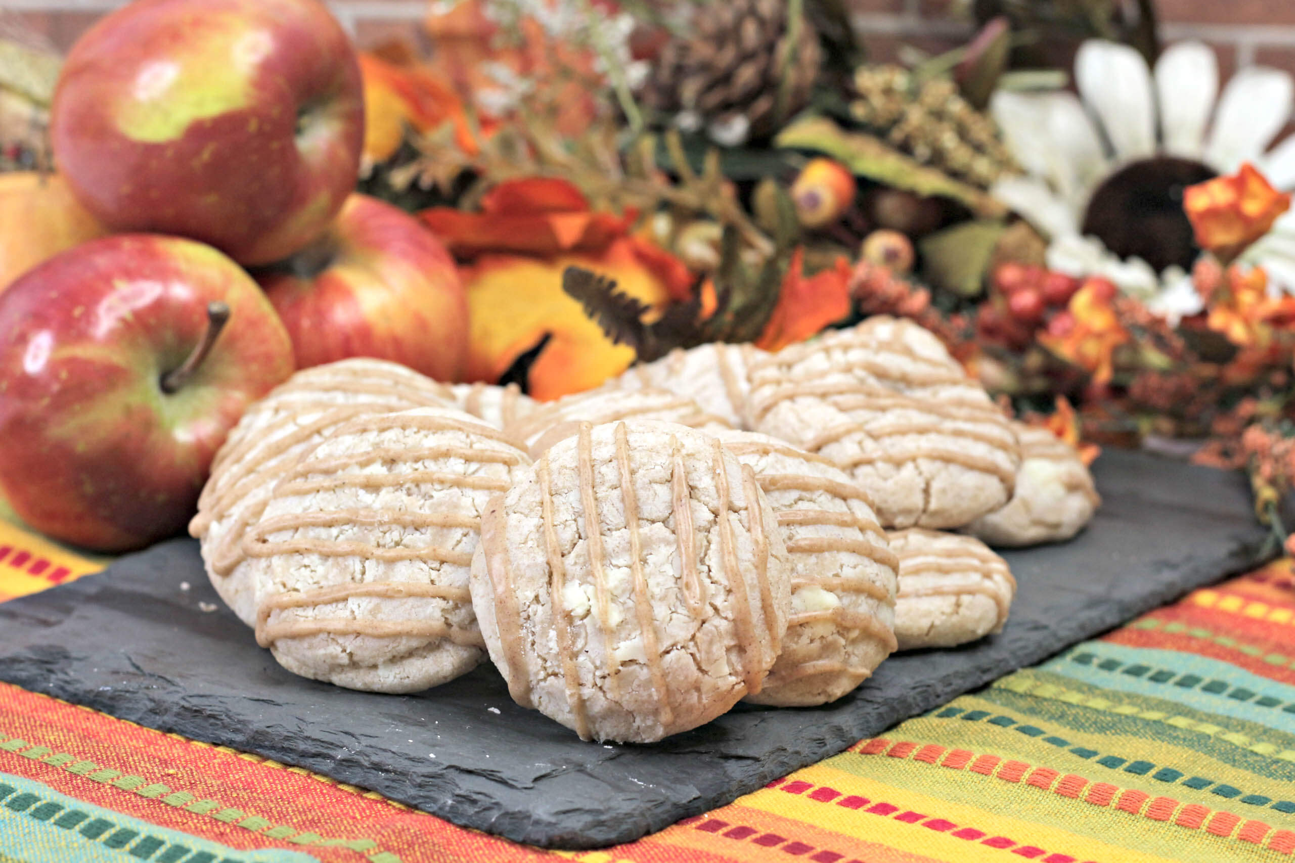 apple pie spiced cookies with spiced glaze 5