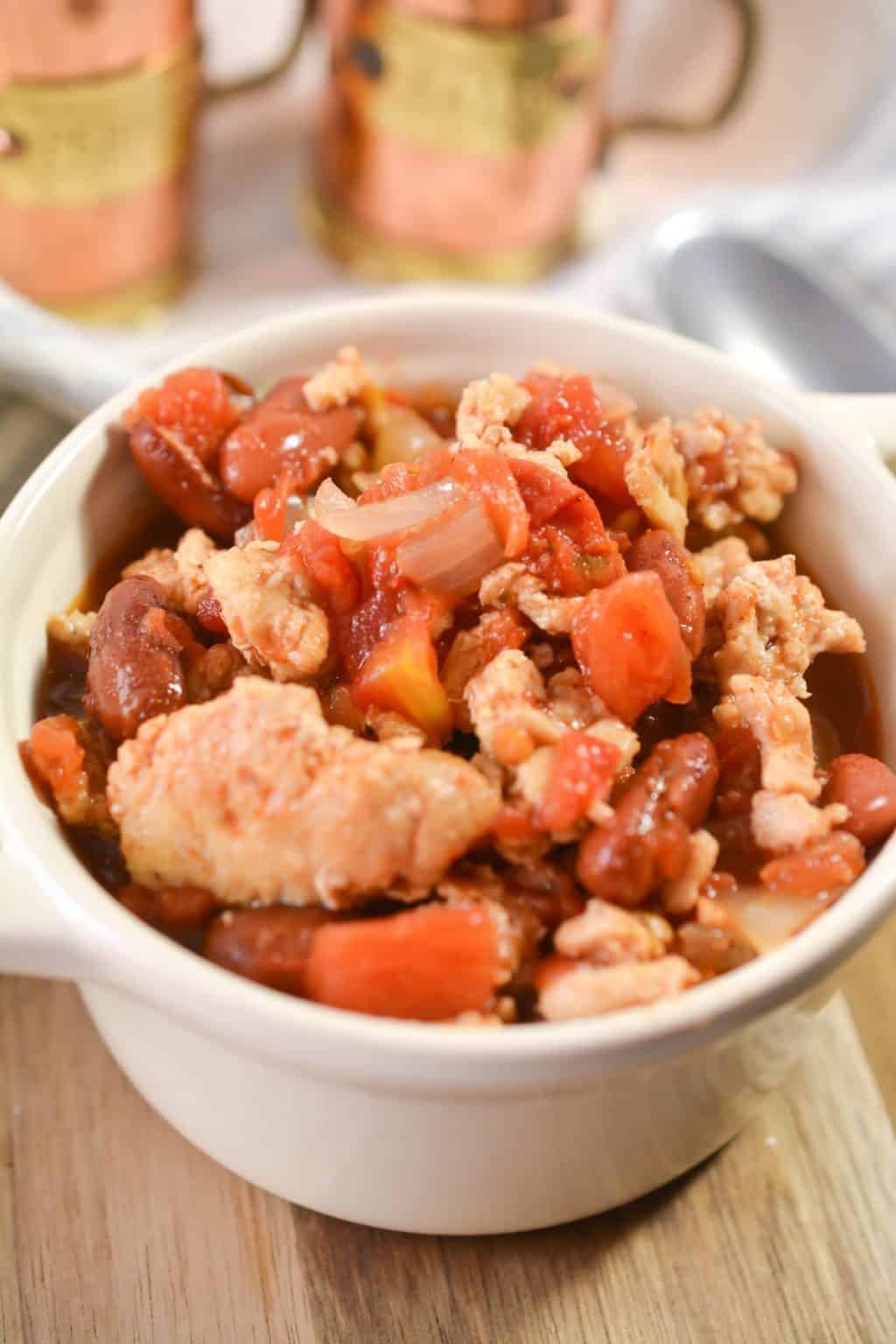 Cooking Chili in the Crockpot CheekyKitchen