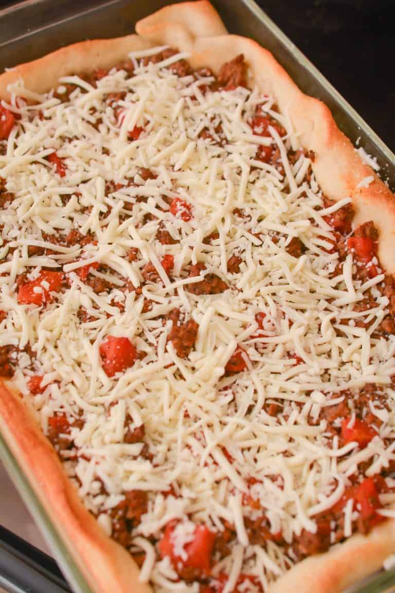 Deep Dish Pizza Casserole CheekyKitchen