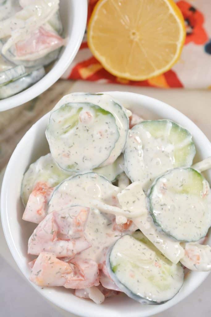 German Cucumber Salad - CheekyKitchen