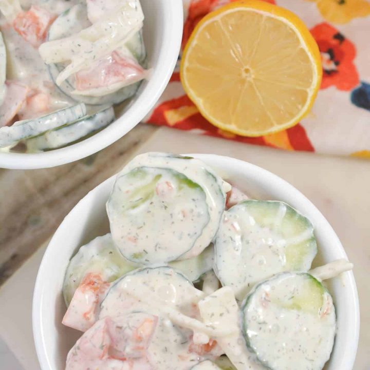 German Cucumber Salad - CheekyKitchen