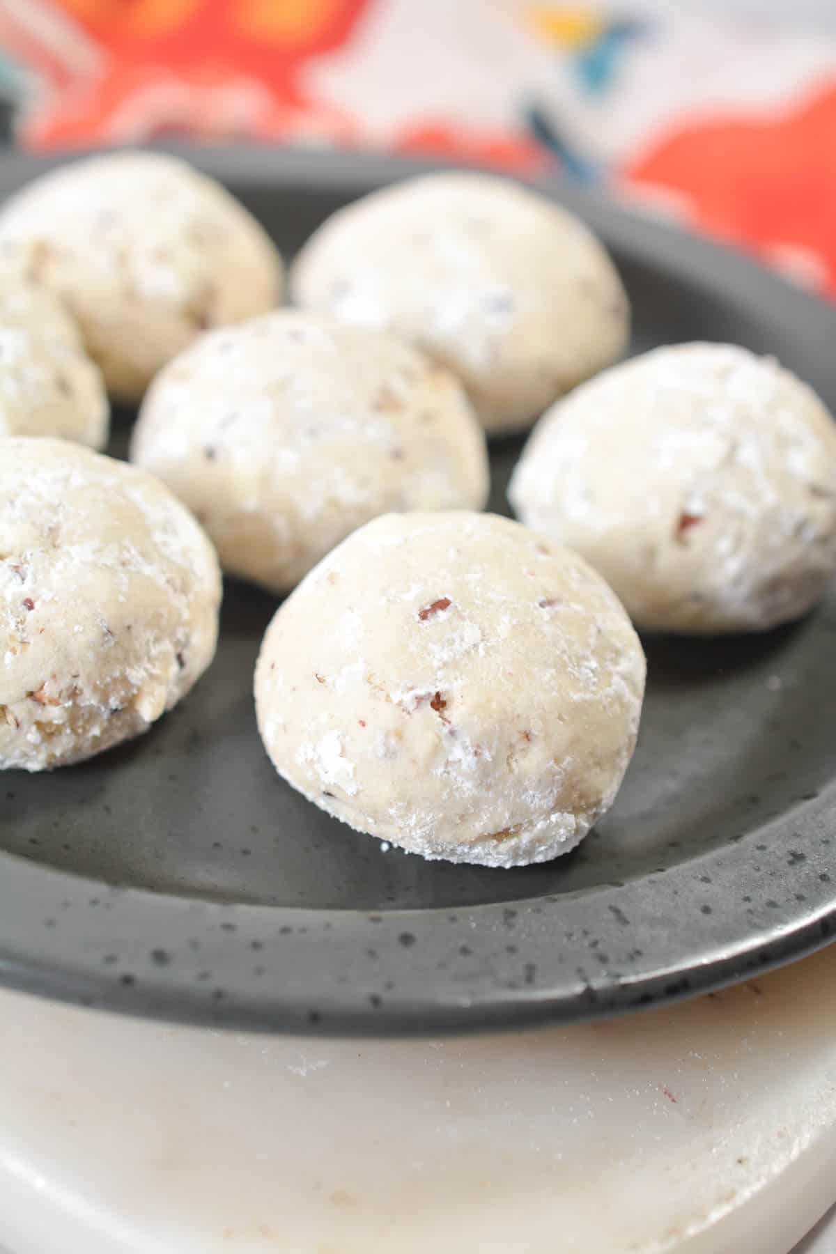 Buttery Pecan Snowball Cookies
