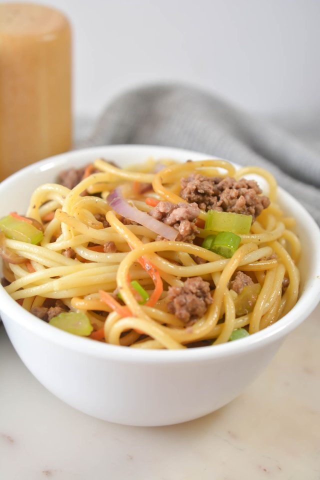 Ground Beef Lo Mein CheekyKitchen
