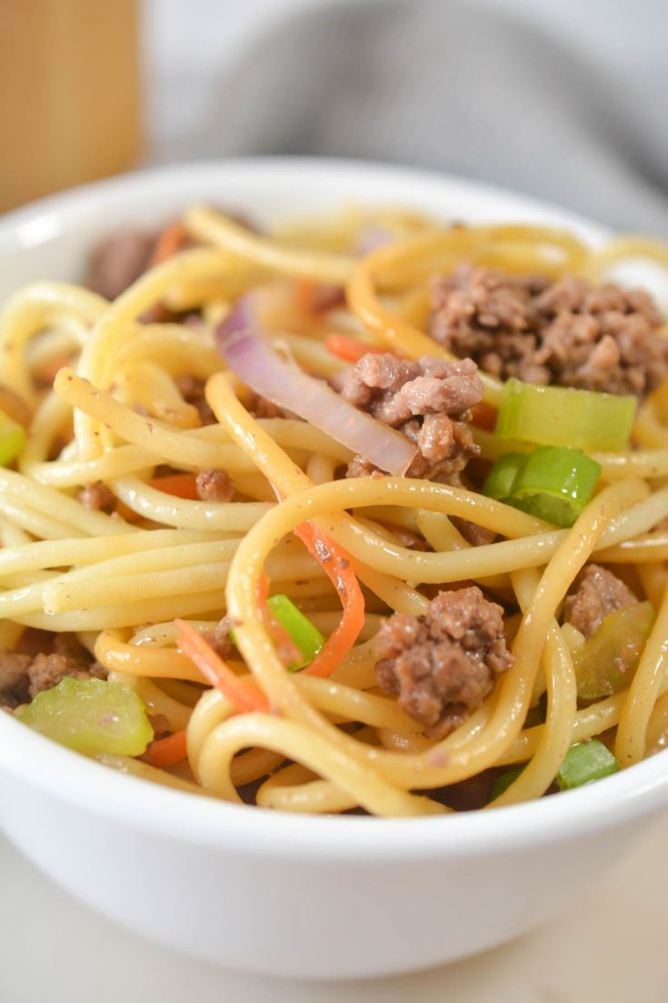 Ground Beef Lo Mein CheekyKitchen