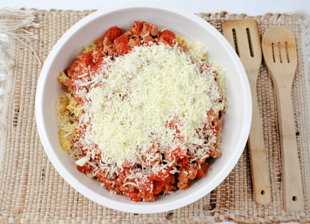 Pepperoni Pizza Casserole CheekyKitchen