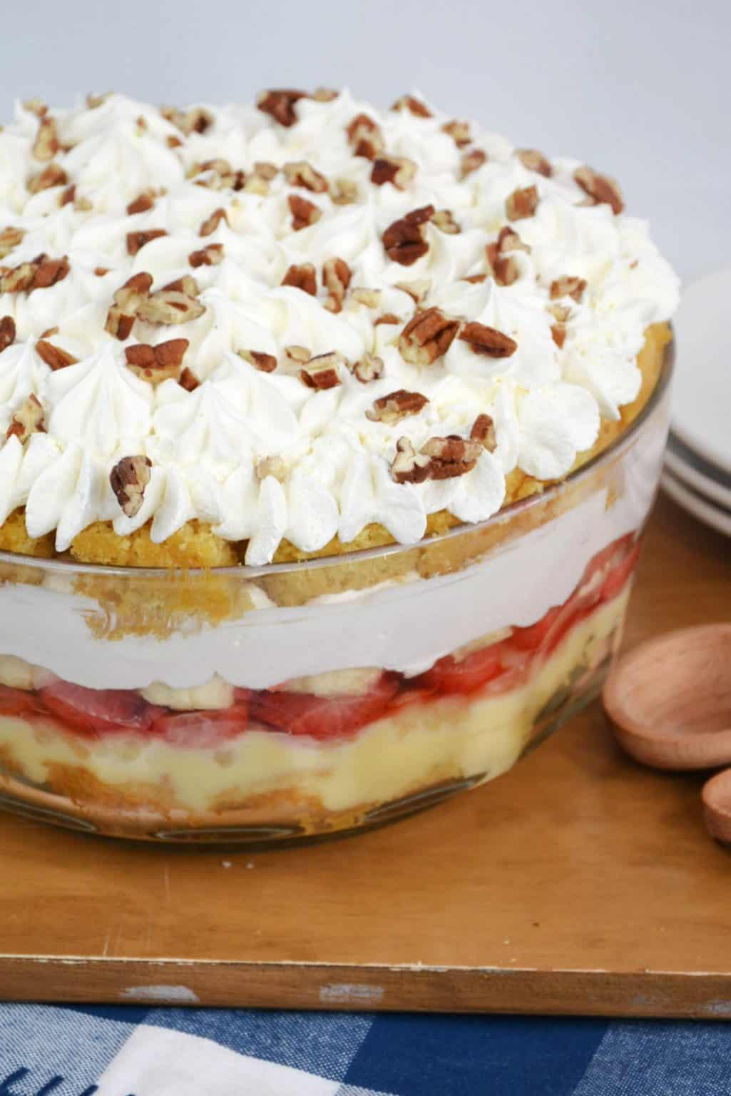 Southern Strawberry Punch Bowl Cake CheekyKitchen