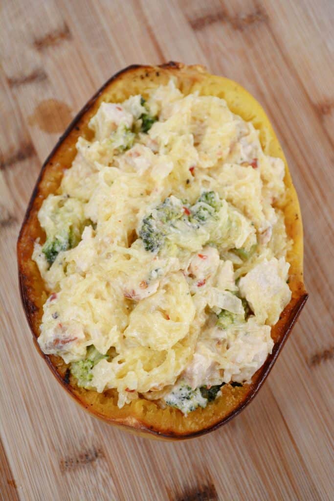 Chicken Broccoli Spaghetti Squash - CheekyKitchen