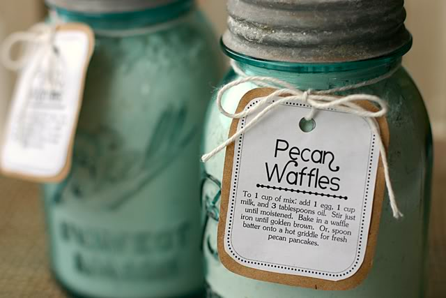 Pecan Waffles & Antique Jars