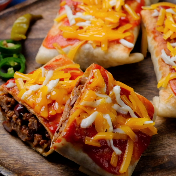 Beef and Cheese Chimichangas