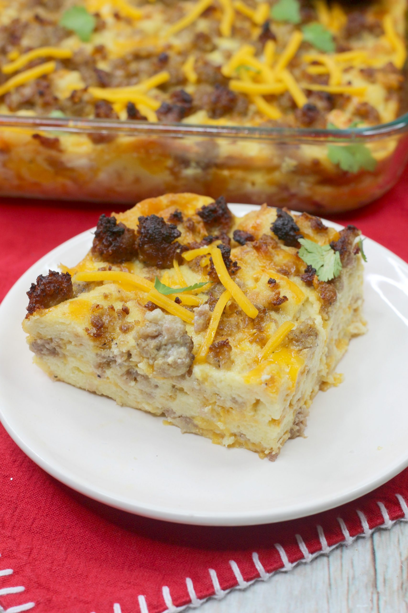 Christmas Breakfast Casserole - CheekyKitchen