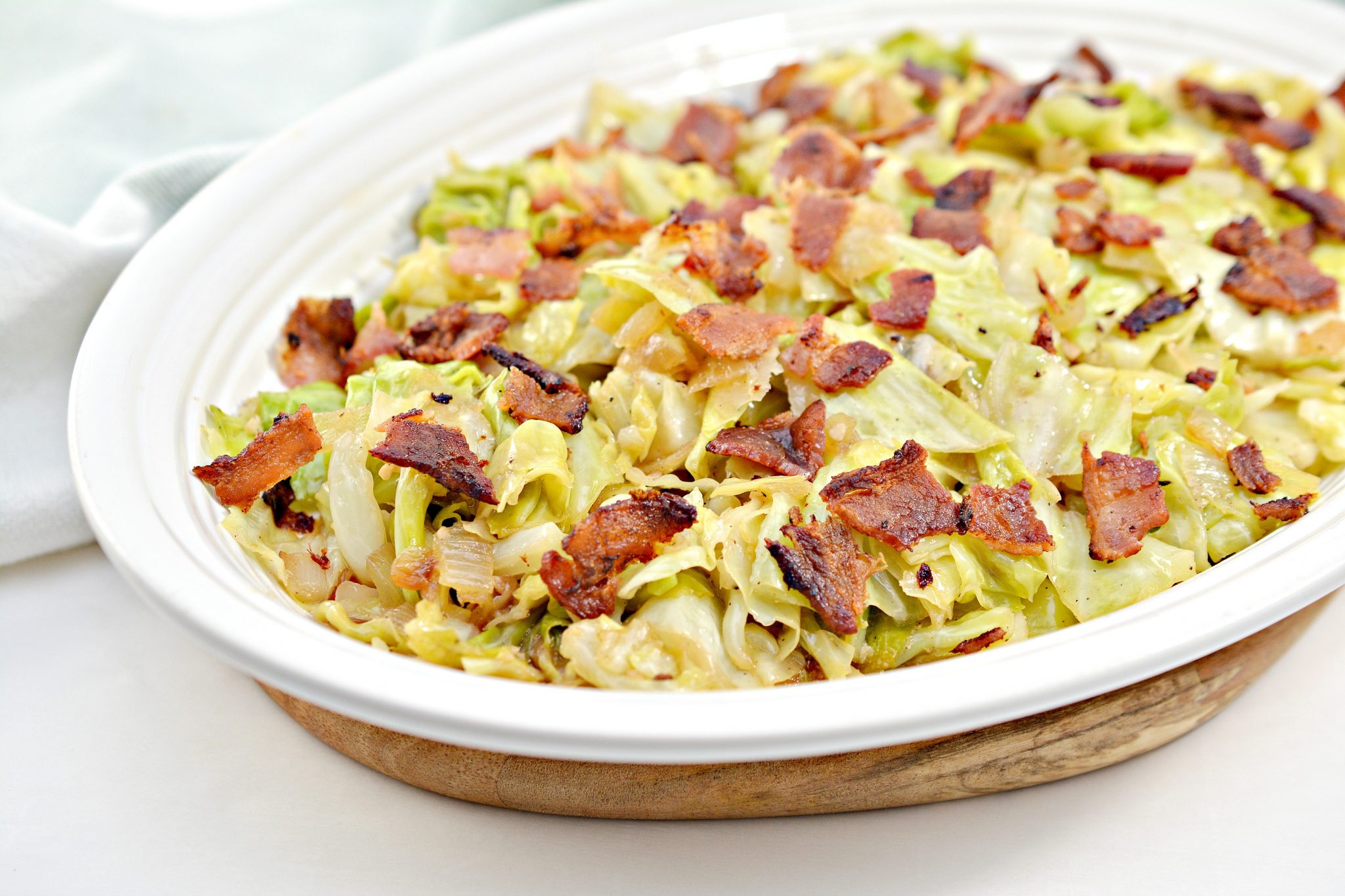 Fried Cabbage with Onions and Bacon CheekyKitchen