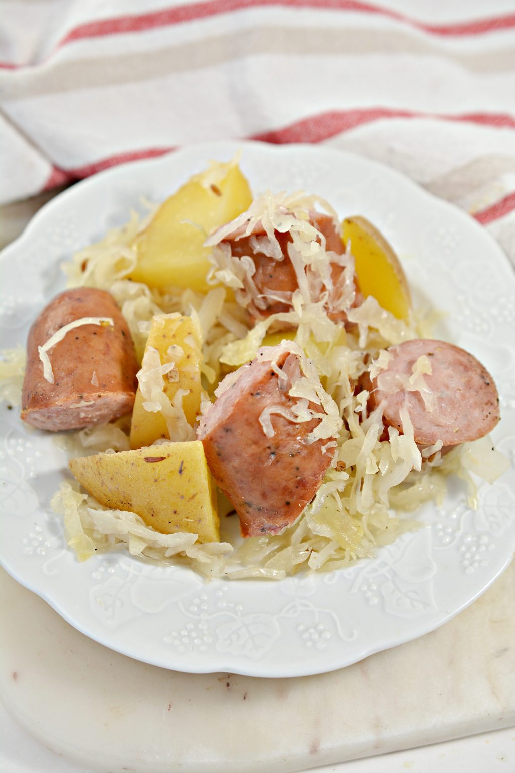 Polish Sausage, Sauerkraut, and Potatoes - CheekyKitchen