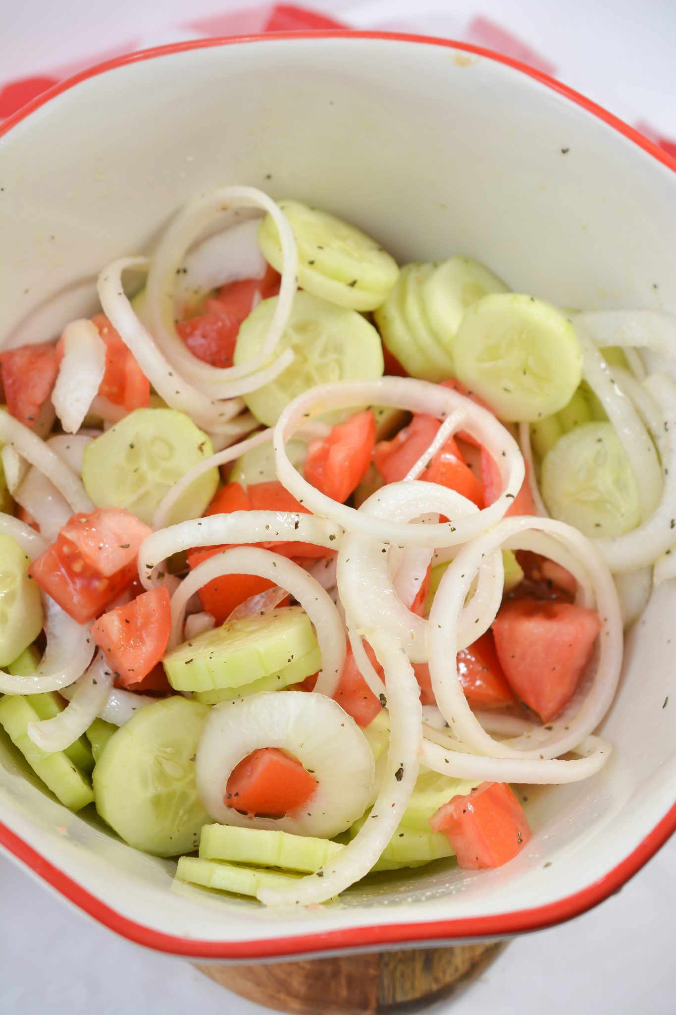 Marinated Cucumbers, Onions, and Tomatoes CheekyKitchen