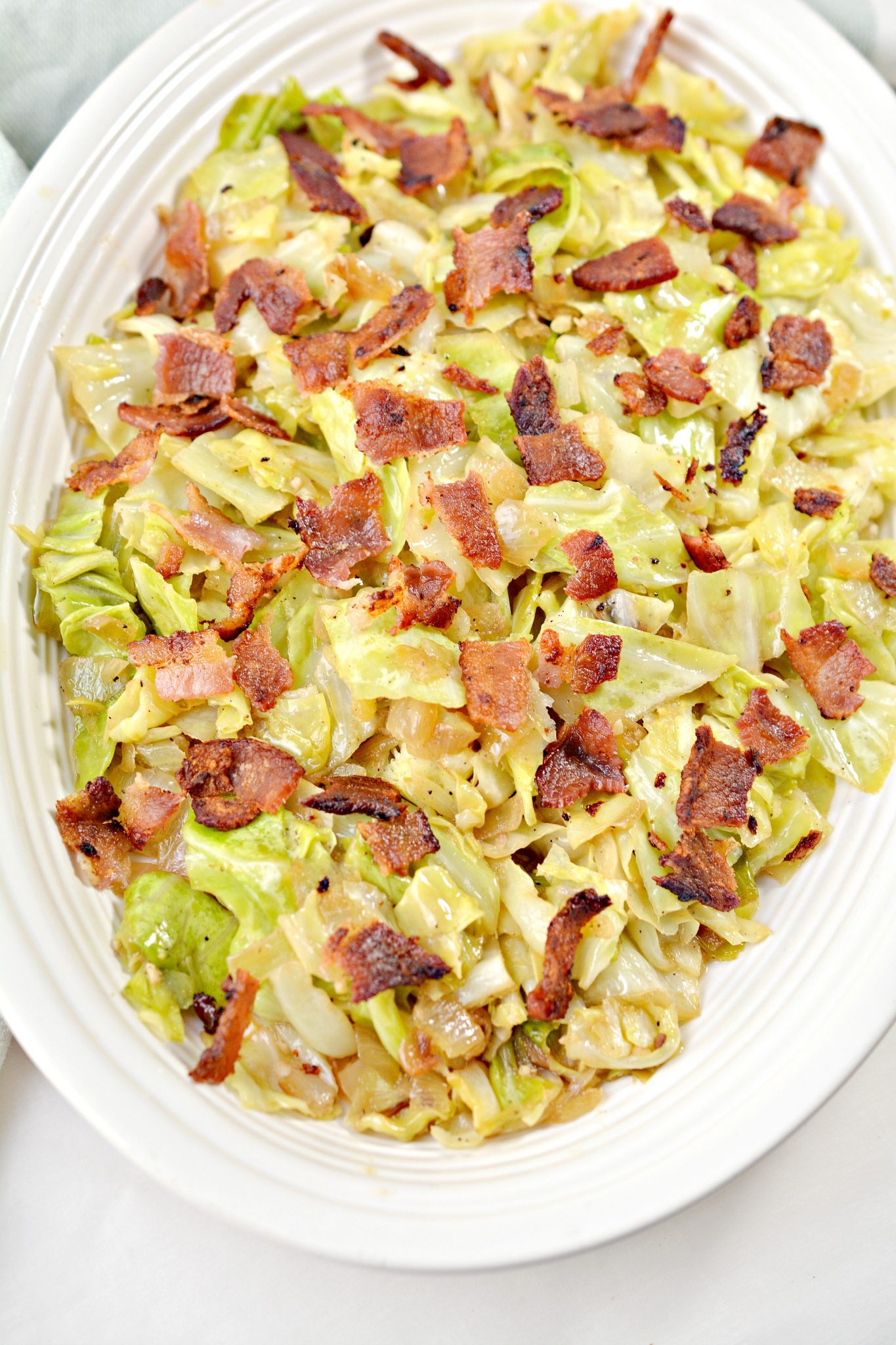 Fried Cabbage with Onions and Bacon CheekyKitchen