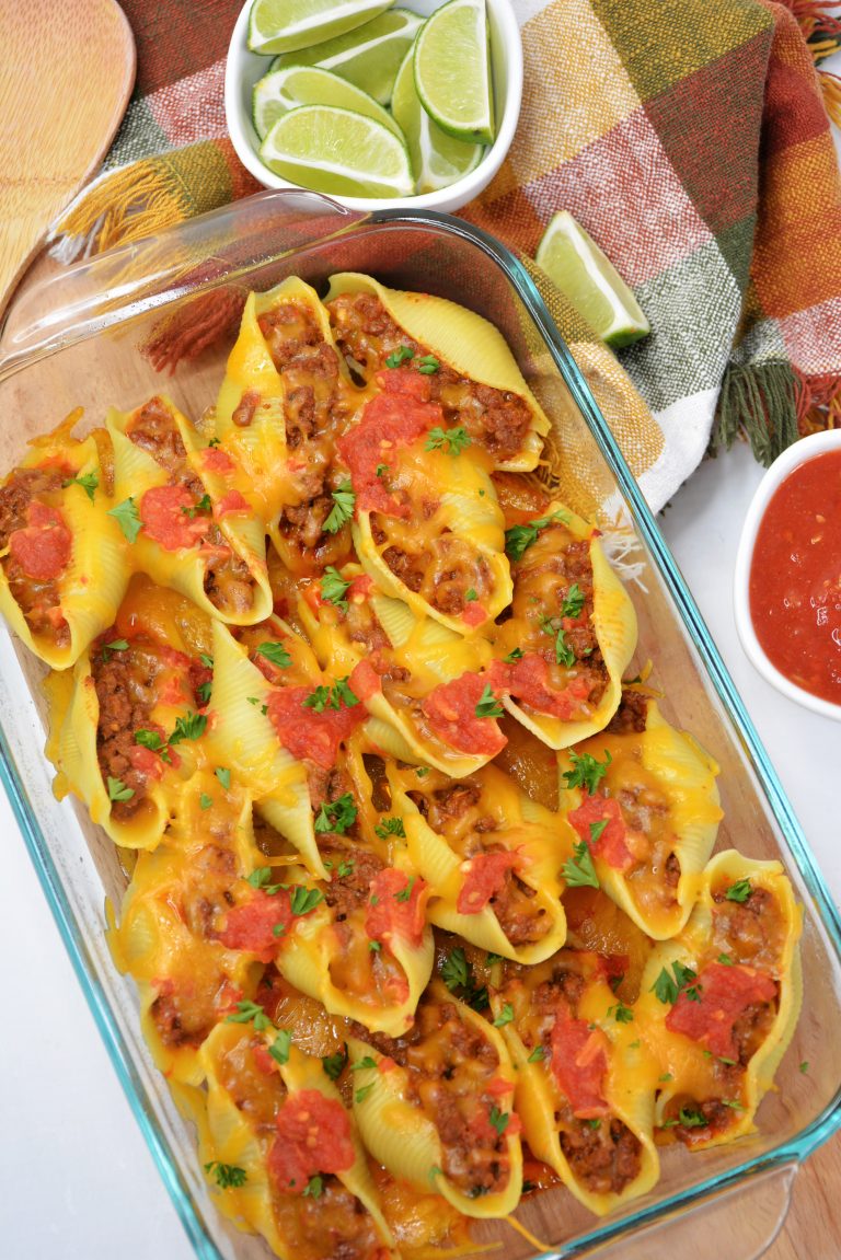 Taco Stuffed Shells Recipe CheekyKitchen