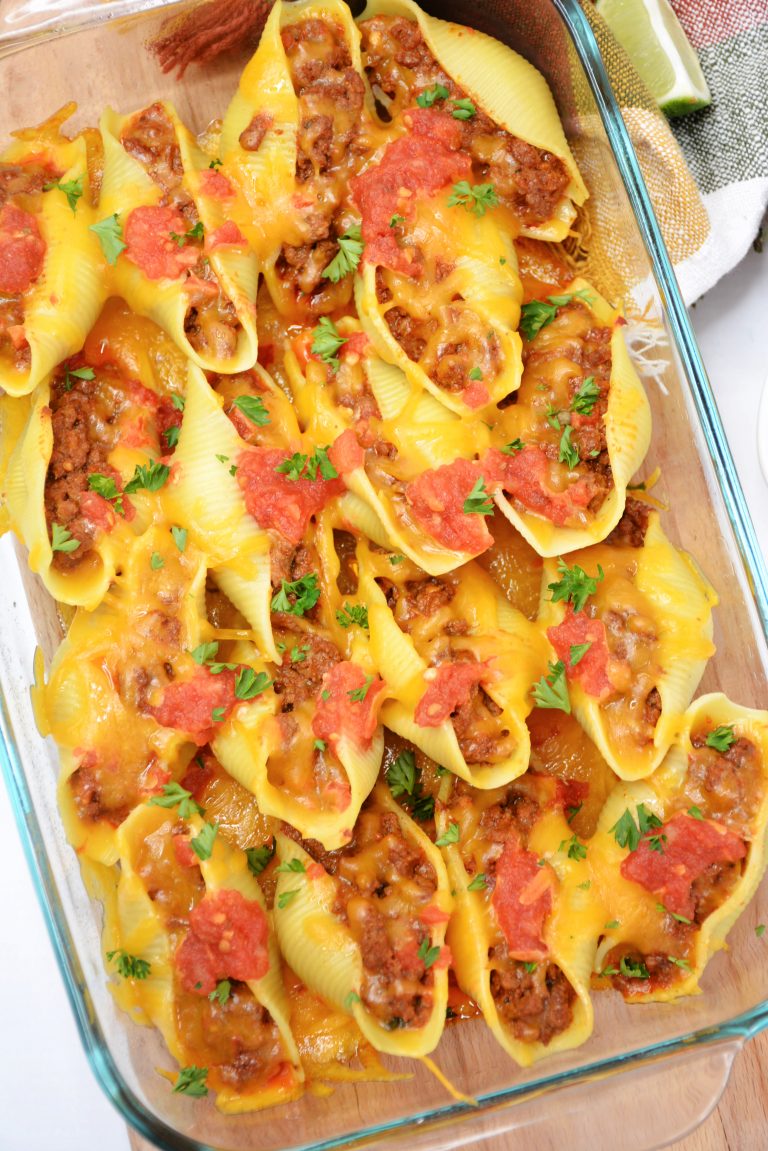 Taco Stuffed Shells Recipe CheekyKitchen
