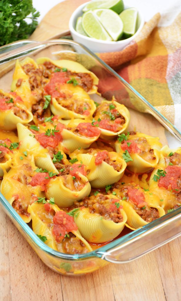 Taco Stuffed Shells Recipe CheekyKitchen