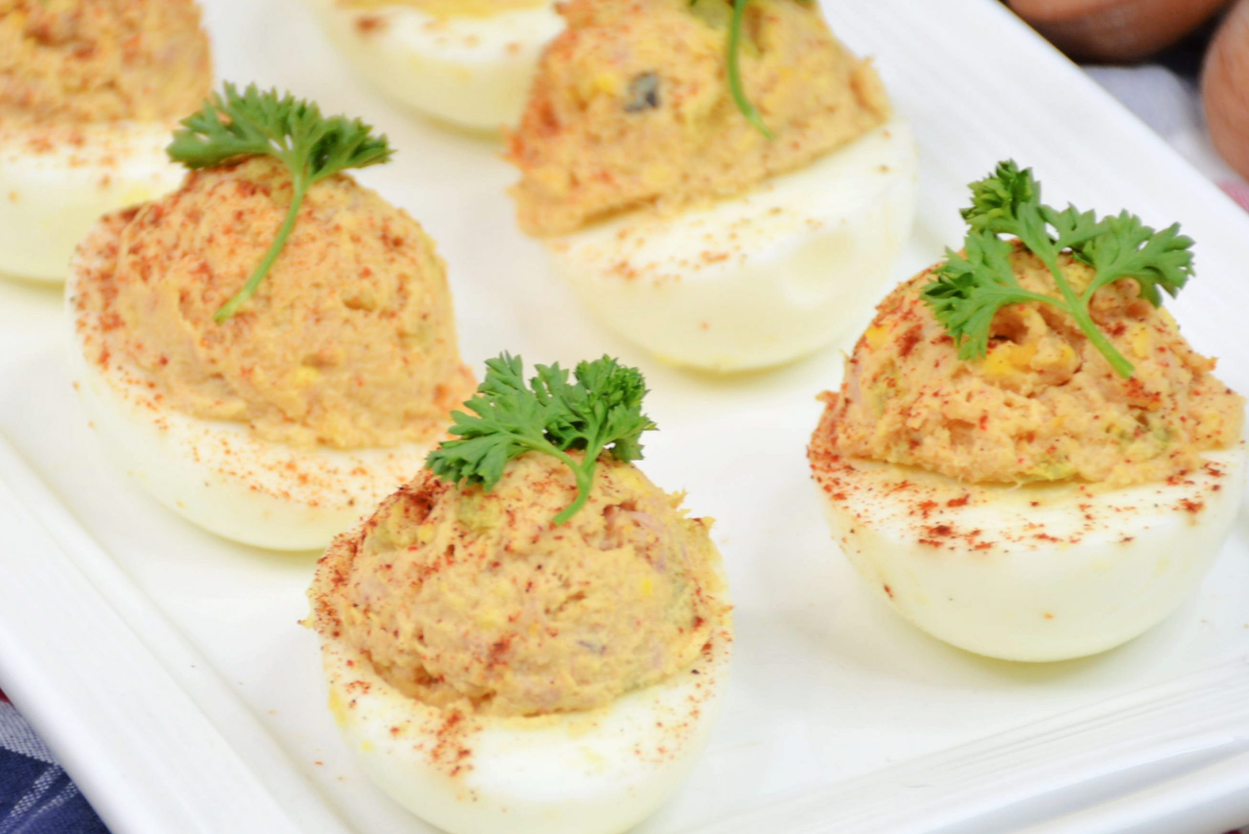 Tuna Deviled Eggs CheekyKitchen