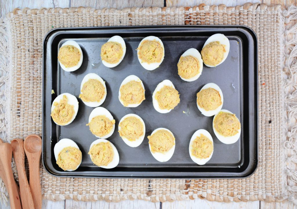 Tuna Deviled Eggs CheekyKitchen