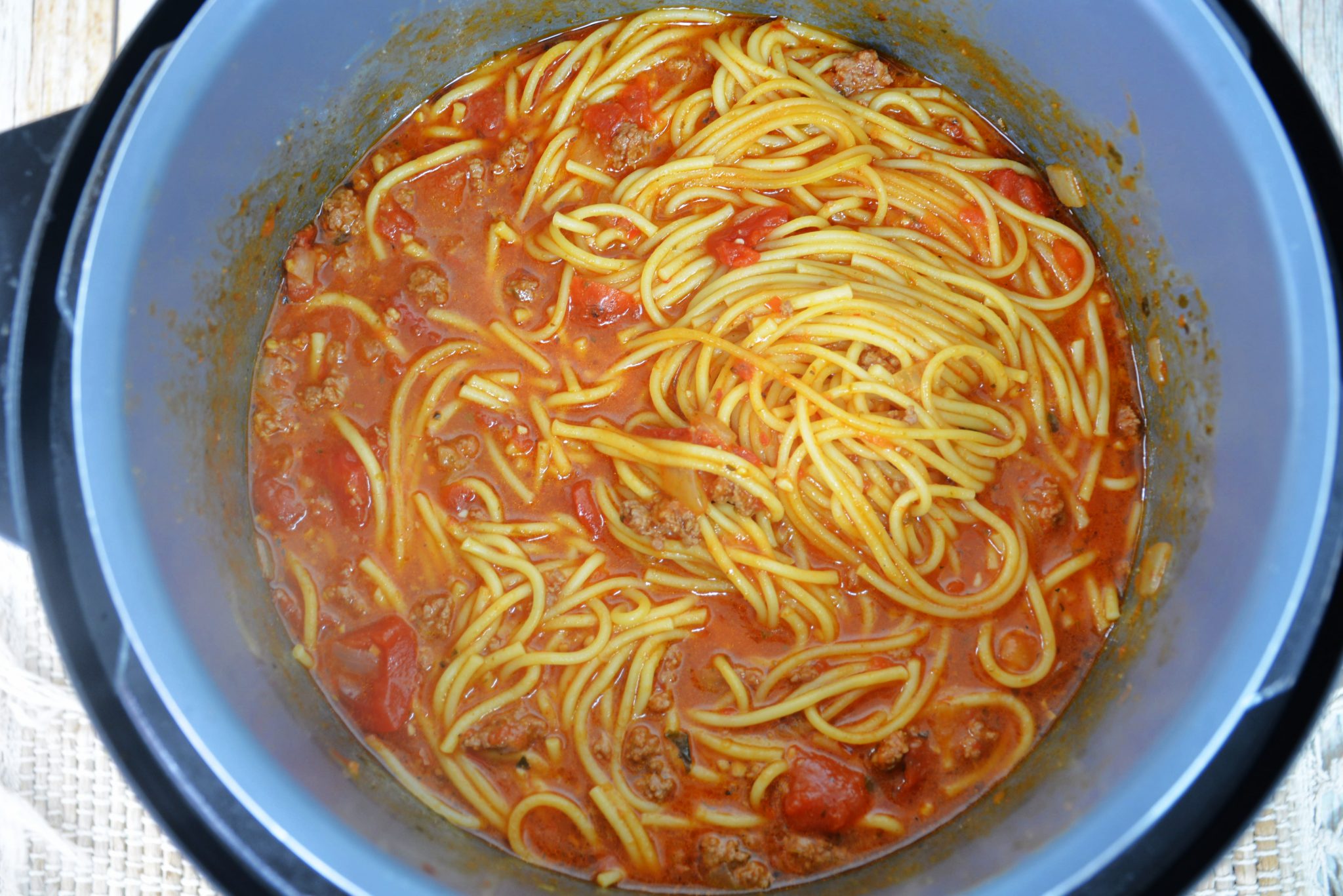 Instant Pot Spaghetti With Jar Sauce CheekyKitchen