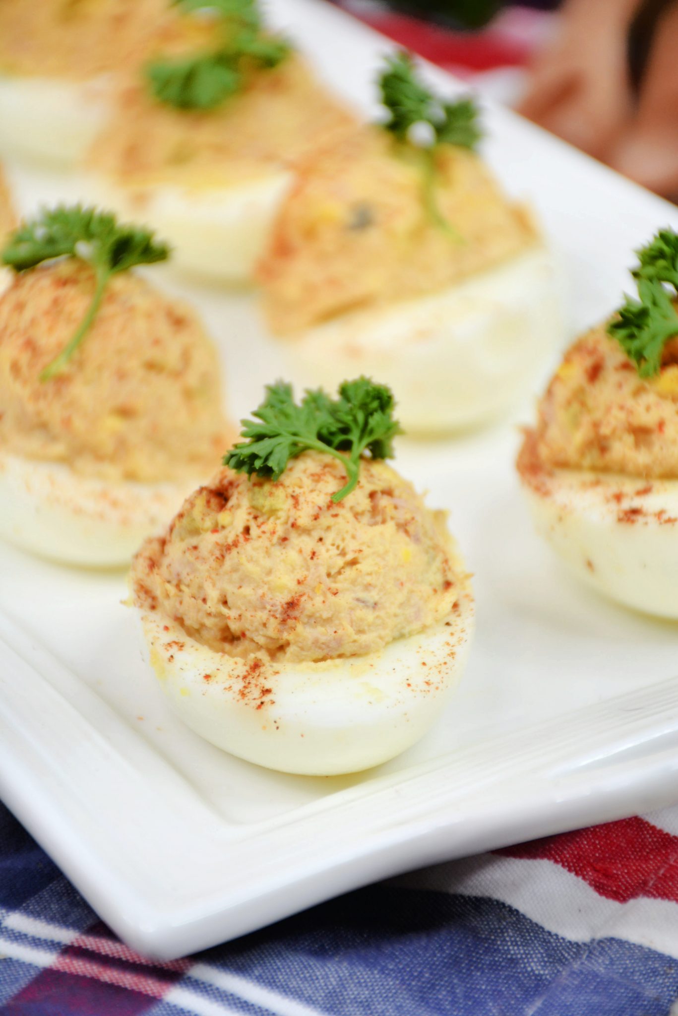 Tuna Deviled Eggs CheekyKitchen
