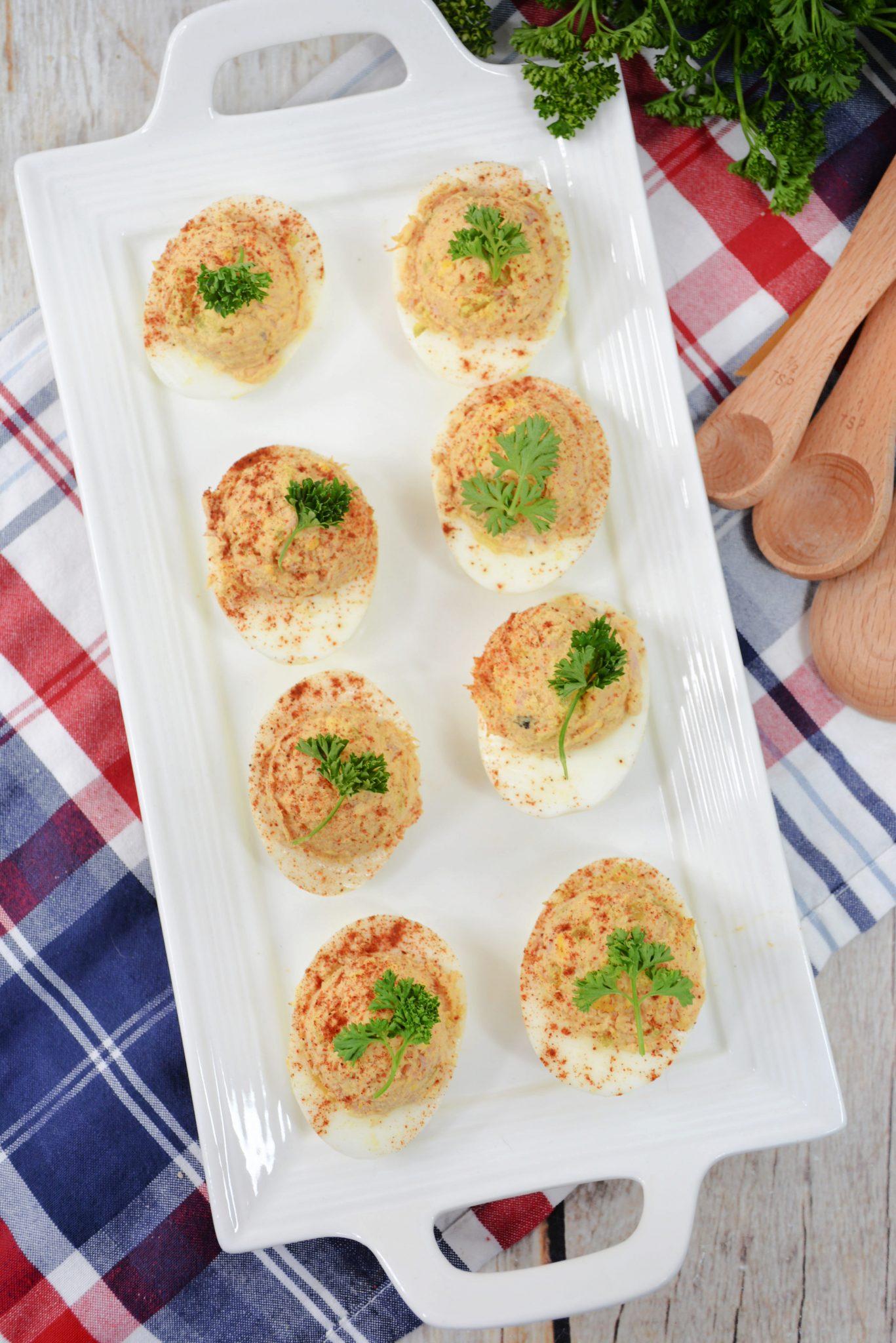 Tuna Deviled Eggs CheekyKitchen