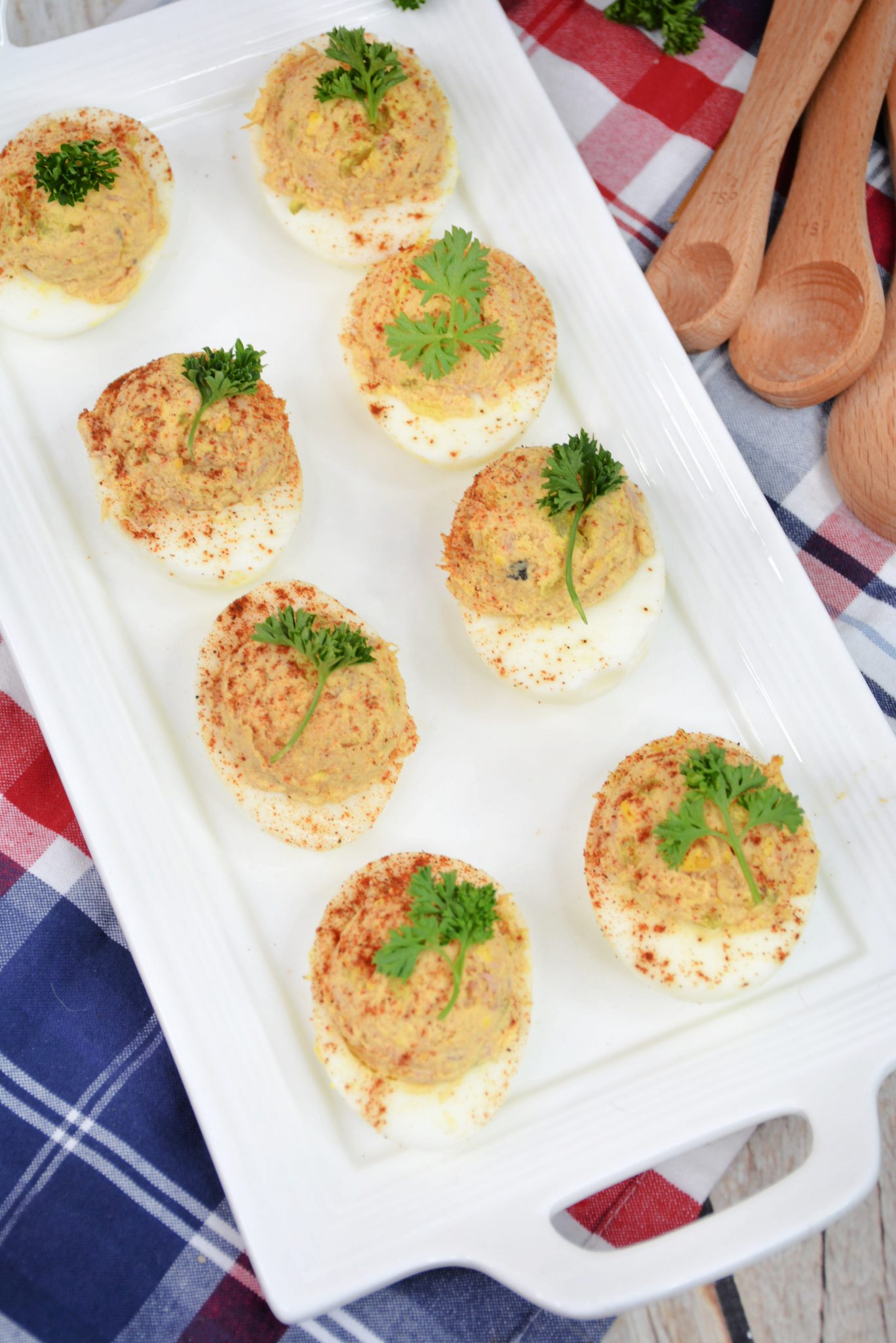 Tuna Deviled Eggs CheekyKitchen