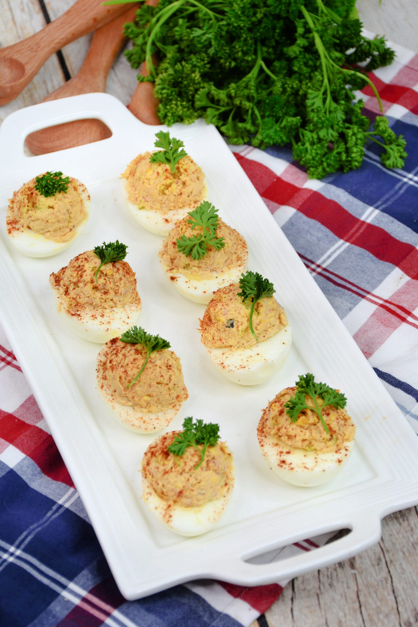 Tuna Deviled Eggs CheekyKitchen