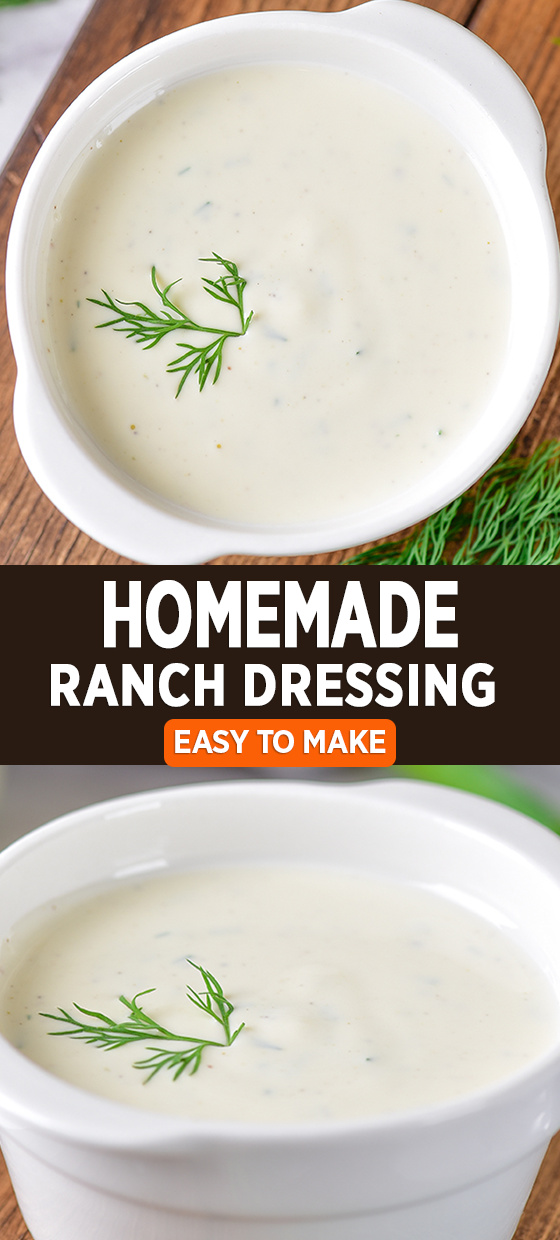 Perfect Homemade Ranch Dressing on pinterest