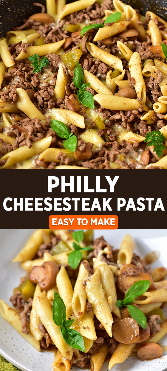 philly cheesesteak pasta on Pinterest