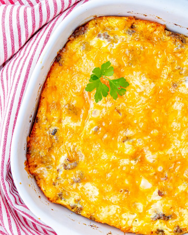 Low Carb Bacon Cheeseburger Casserole - CheekyKitchen