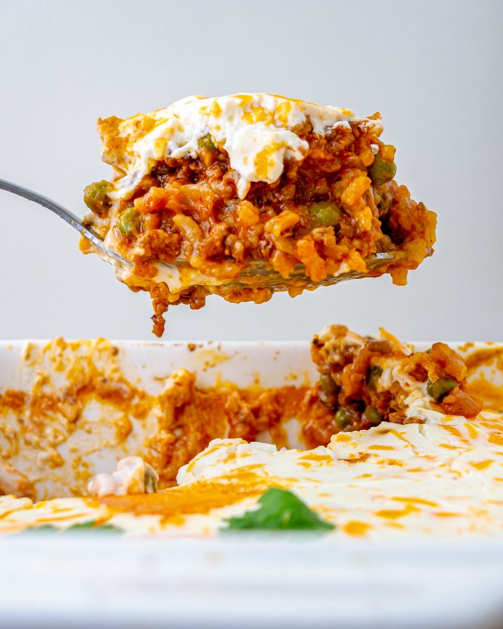 Cheesy Ground Beef Rice Casserole - CheekyKitchen