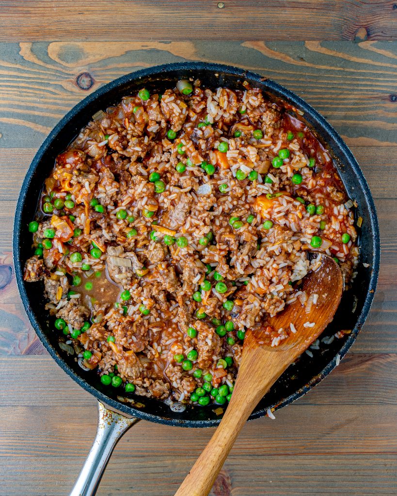 Cheesy Ground Beef Rice Casserole - CheekyKitchen
