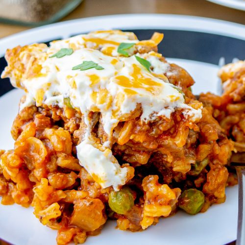 Cheesy Ground Beef Rice Casserole CheekyKitchen