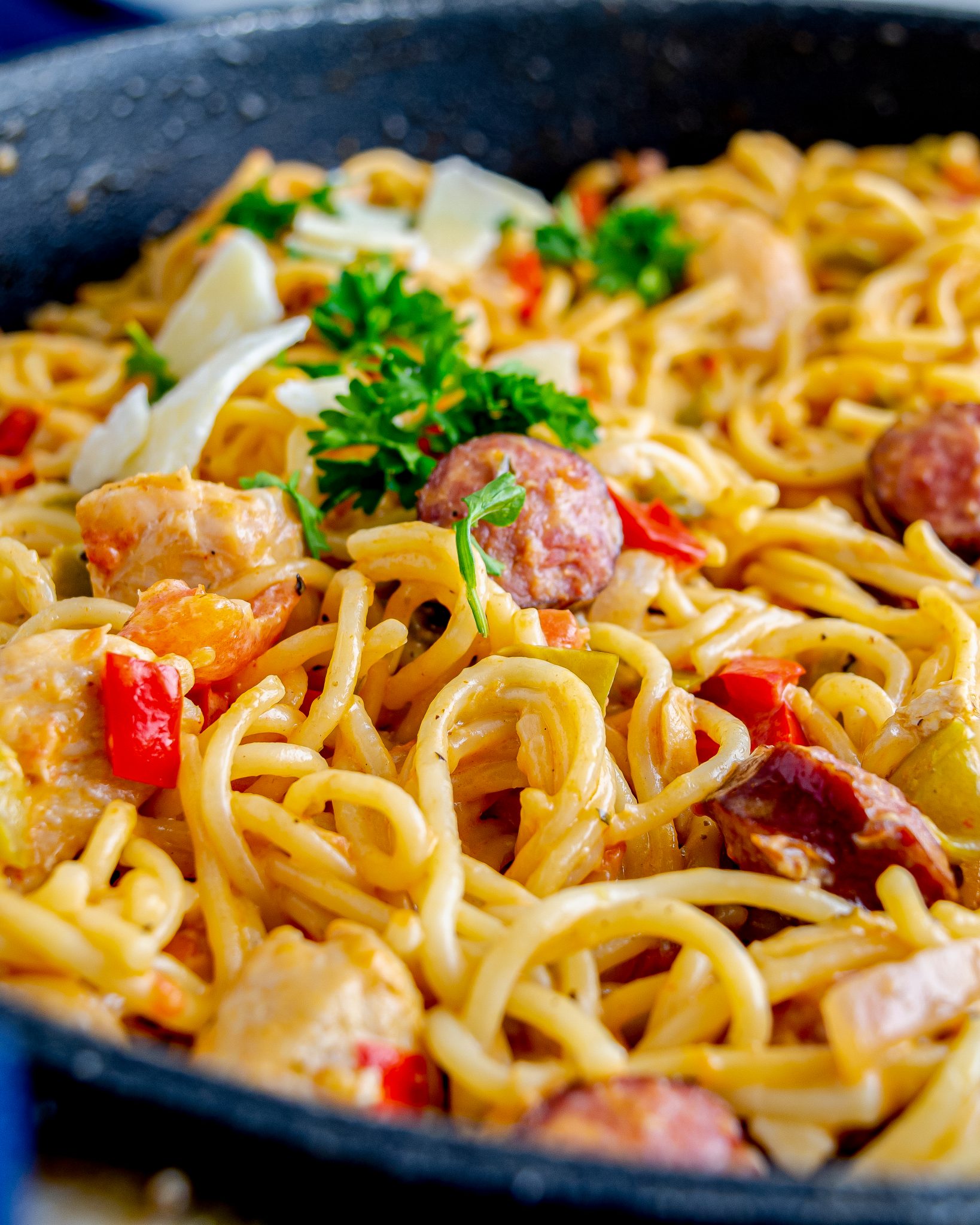 Creamy One Pot Jambalaya Pasta CheekyKitchen