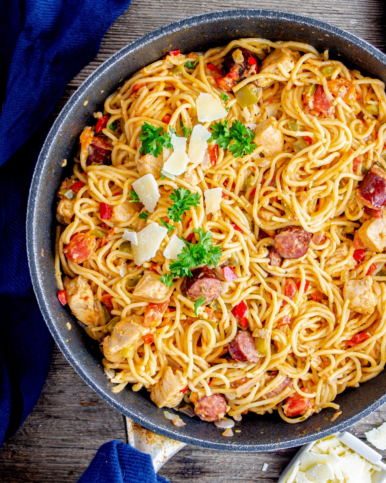 Creamy One Pot Jambalaya Pasta CheekyKitchen