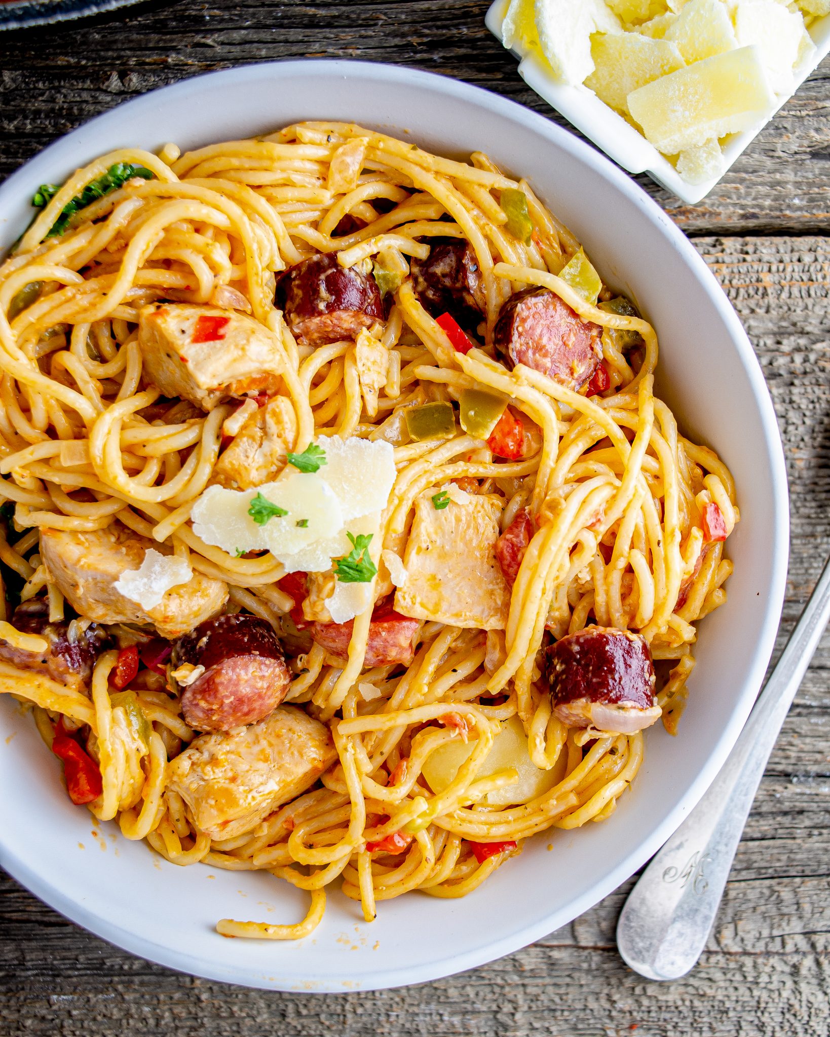 Creamy One Pot Jambalaya Pasta CheekyKitchen