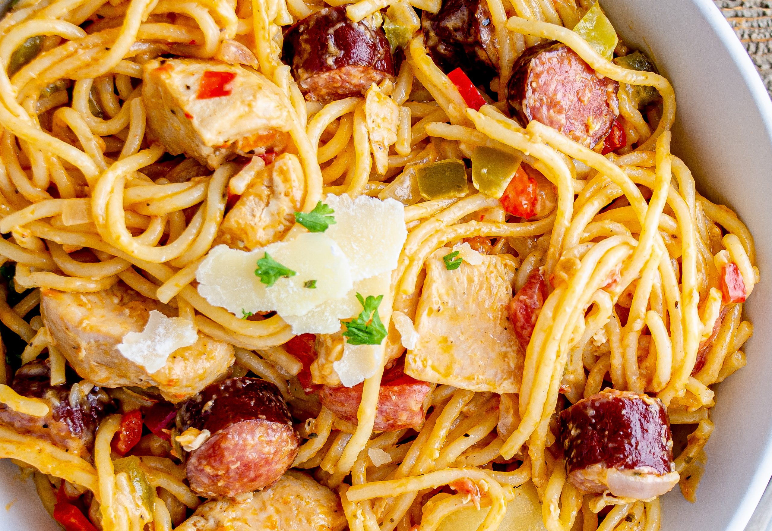Creamy One Pot Jambalaya Pasta CheekyKitchen