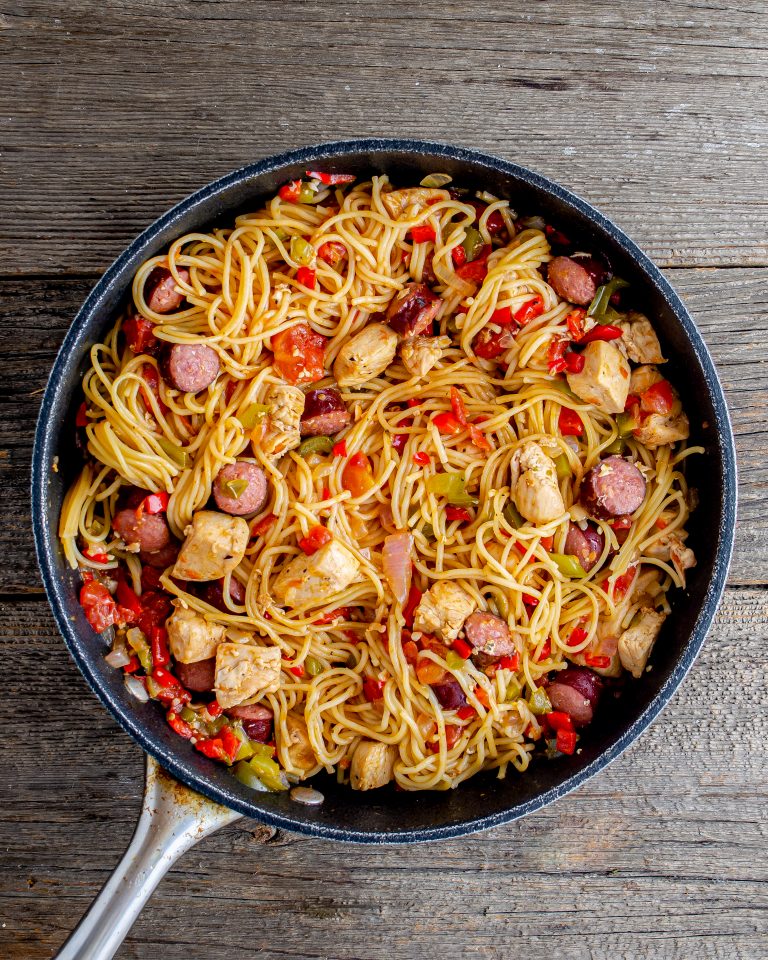 Creamy One Pot Jambalaya Pasta CheekyKitchen