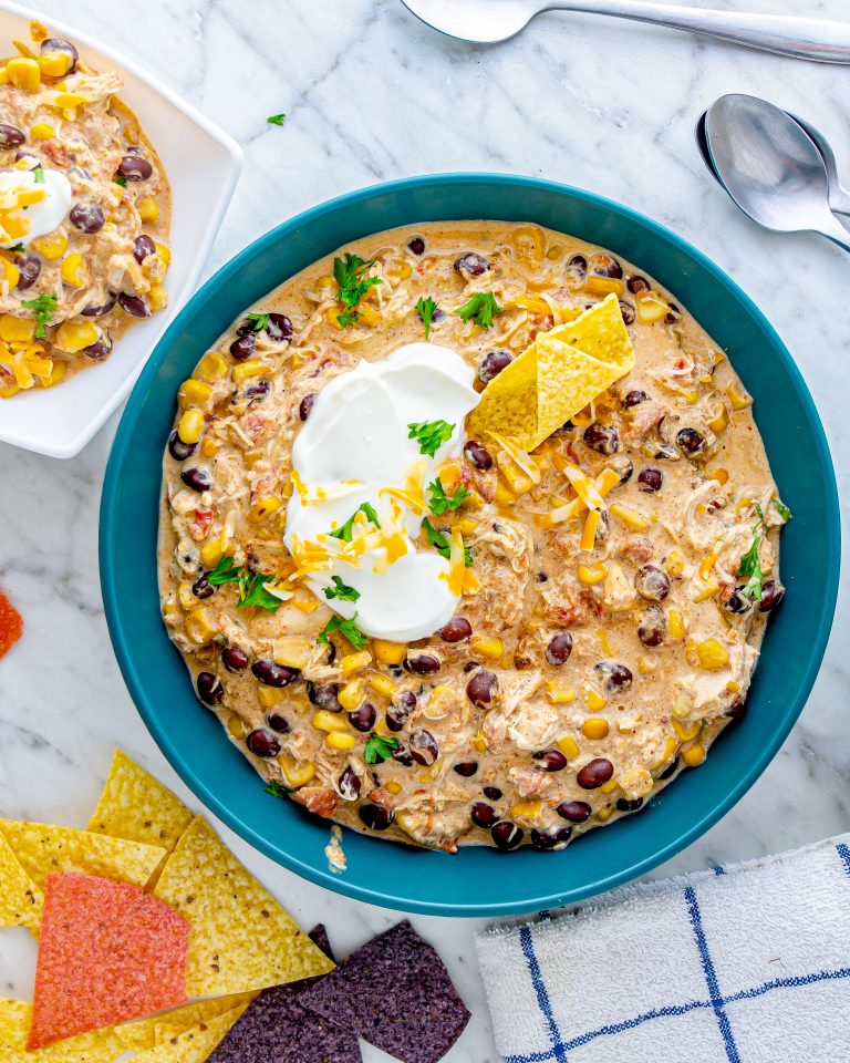 Crockpot Cream Cheese Chicken Chili CheekyKitchen